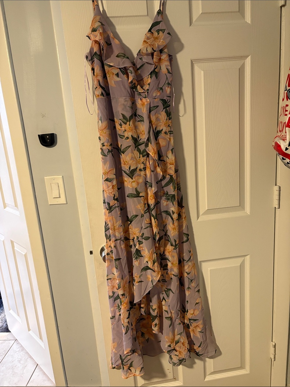 Fashion Nova Lavender Floral High-Low Maxi Dress grow what matters